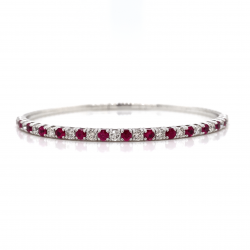 HALF WAY RUBY DIAMOND BANGLE