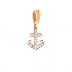 SMALL ANCHOR DIAMOND PENDANT