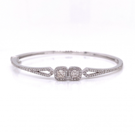 HALF WAY DIAMOND BANGLE