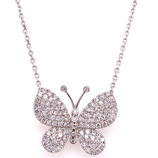 BUTTERFLY PAVE DIAMOND PENDANT