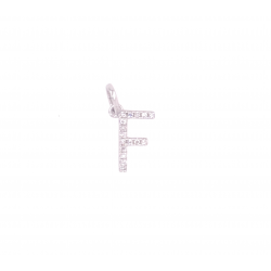 LETTER "F" DIAMOND PENDANT
