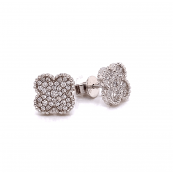 FLOWER PAVE DIAMOND EARRINGS FLOWER PAVE DIAMOND EARRINGS