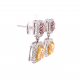 YELLOW & PINK DIAMOND DROP EARRINGS