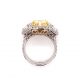 RADIANT CUT FANCY LIGHT YELLOW DIAMOND RING