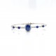 SAPPHIRE & HALO DIAMOND BANGLE