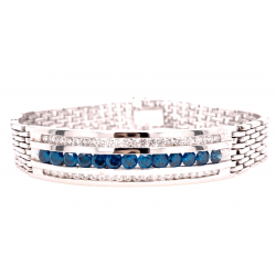 THREE ROW MENS DIAMOND ID BRACELET THREE ROW MENS DIAMOND ID BRACELET