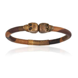 Double Bone Double Skull Bracelet 