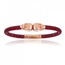 Double Bone Double Skull Bracelet 