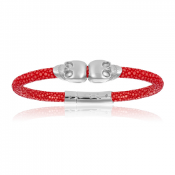 Double Bone Double Skull Bracelet 