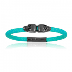 Double Bone Double Skull Bracelet 