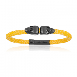 Double Bone Double Skull Bracelet 