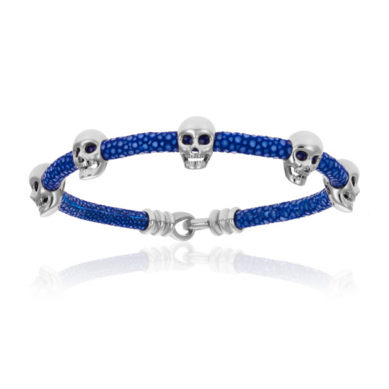 Double Bone Multi Skull Bracelet 