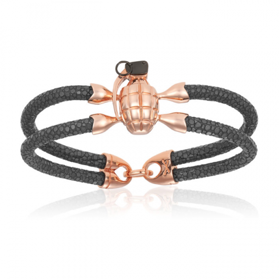 Double Bone Single Grenade Bracelet 