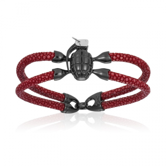 Double Bone Single Grenade Bracelet 