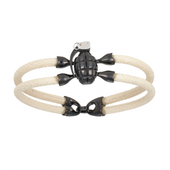 Double Bone Single Grenade Bracelet 