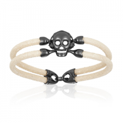 Double Bone Single Skull Bracelet 