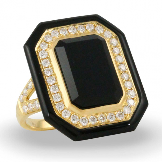 Doves Gatsby Black Onyx Ring 