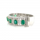 EMERALD & HALO DIAMOND BANGLE