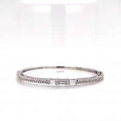 HALF WAY DIAMOND BANGLE 