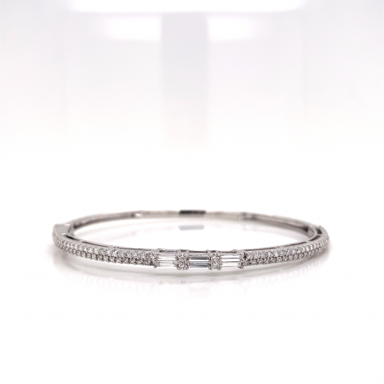 HALF WAY DIAMOND BANGLE 