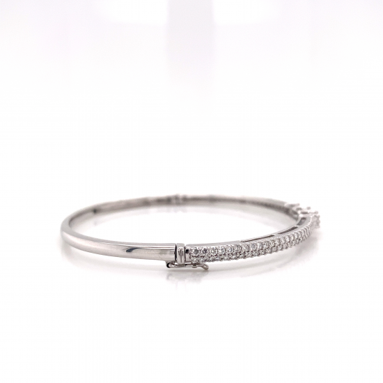 HALF WAY DIAMOND BANGLE 