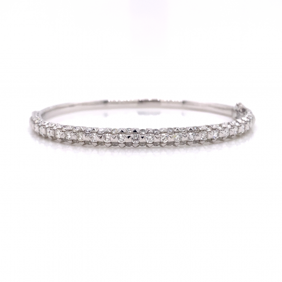 HALF WAY HINGED DIAMOND BANGLE