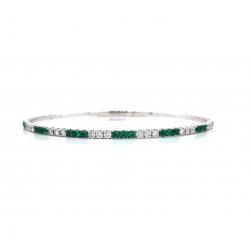 EMERALD DIAMOND BANGLE
