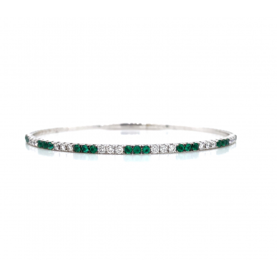 EMERALD DIAMOND BANGLE