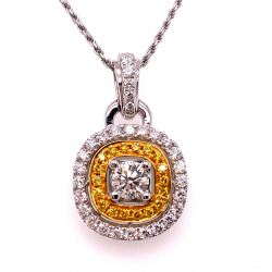 SQUARE DIAMOND PENDANT