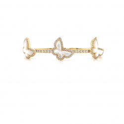 DIAMOND BANGLE WITH TRIPPLE BUTTERFLY DESIGN