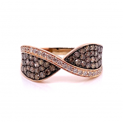 CHAMPAGNE PAVE DIAMOND RING