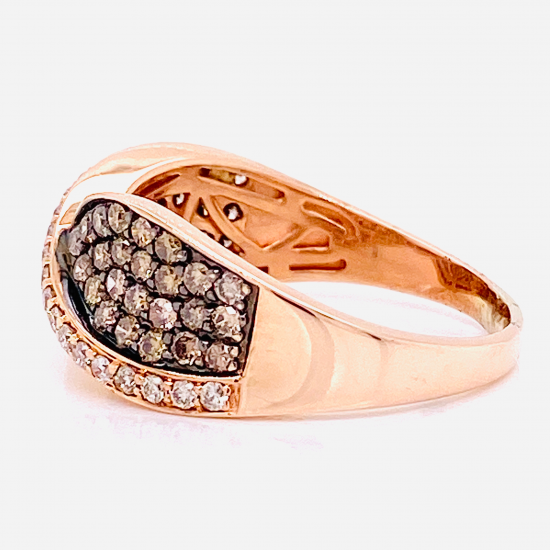 CHAMPAGNE PAVE DIAMOND RING