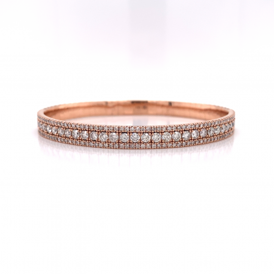 HALF WAY DIAMOND BANGLE