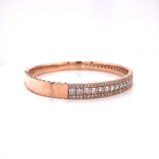 HALF WAY DIAMOND BANGLE