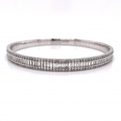 ROUND & BAGUETTE DIAMOND BANGLE ROUND & BAGUETTE DIAMOND BANGLE