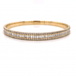 ROUND & BAGUETTE DIAMOND BANGLE ROUND & BAGUETTE DIAMOND BANGLE