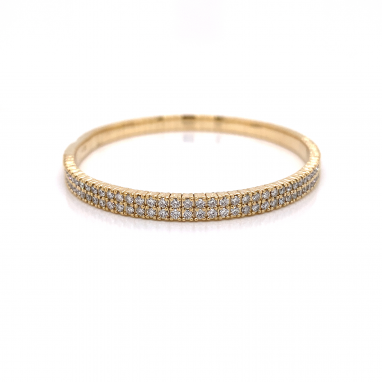 ALL-AROUND DIAMOND DOUBLE ROW BANGLE