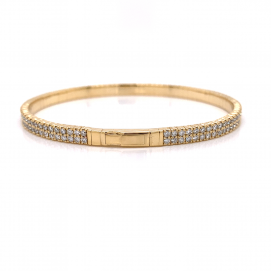 ALL-AROUND DIAMOND DOUBLE ROW BANGLE