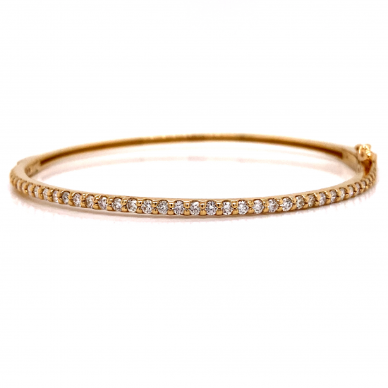 HALF WAY DIAMOND BANGLE