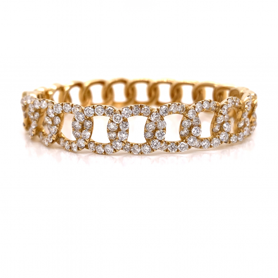 "LOVERS" LINK DIAMOND BANGLE