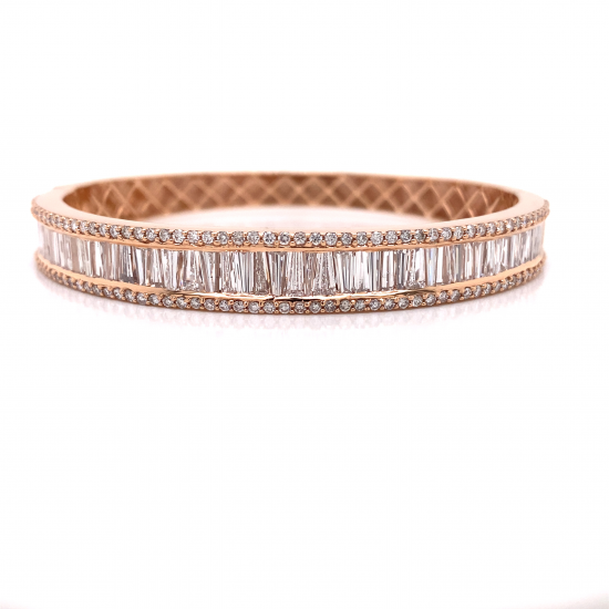 ROUND & BAGUETTE DIAMOND BANGLE