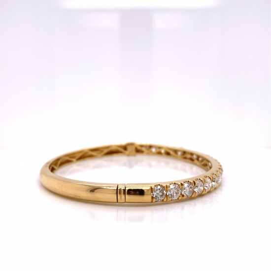 HALF WAY DIAMOND BANGLE