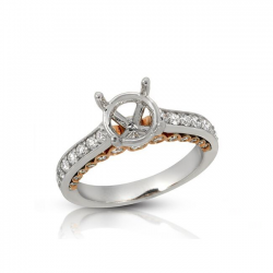 Two Tone Semi-Mount Diamond Ring Two Tone Semi-Mount Diamond Ring