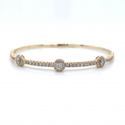 THREE CLUSTER DIAMOND BANGLE THREE CLUSTER DIAMOND BANGLE