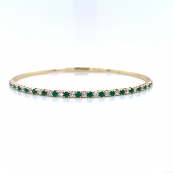 EMERALD DIAMOND BANGLE