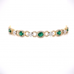 OVAL EMERALD DIAMOND BRACELET OVAL EMERALD DIAMOND BRACELET