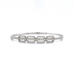 HALF WAY LINK DIAMOND BANGLE