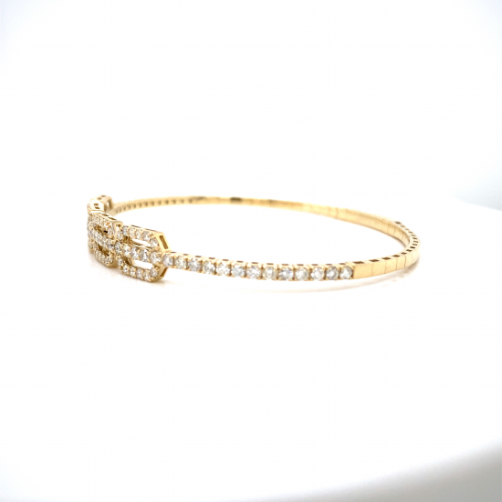 HALF WAY LINK DIAMOND BANGLE