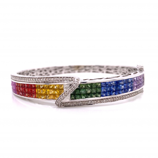 RAINBOW SAPPHIRE BANGLE