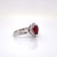 HEART SHAPE DIAMOND & RUBY RING